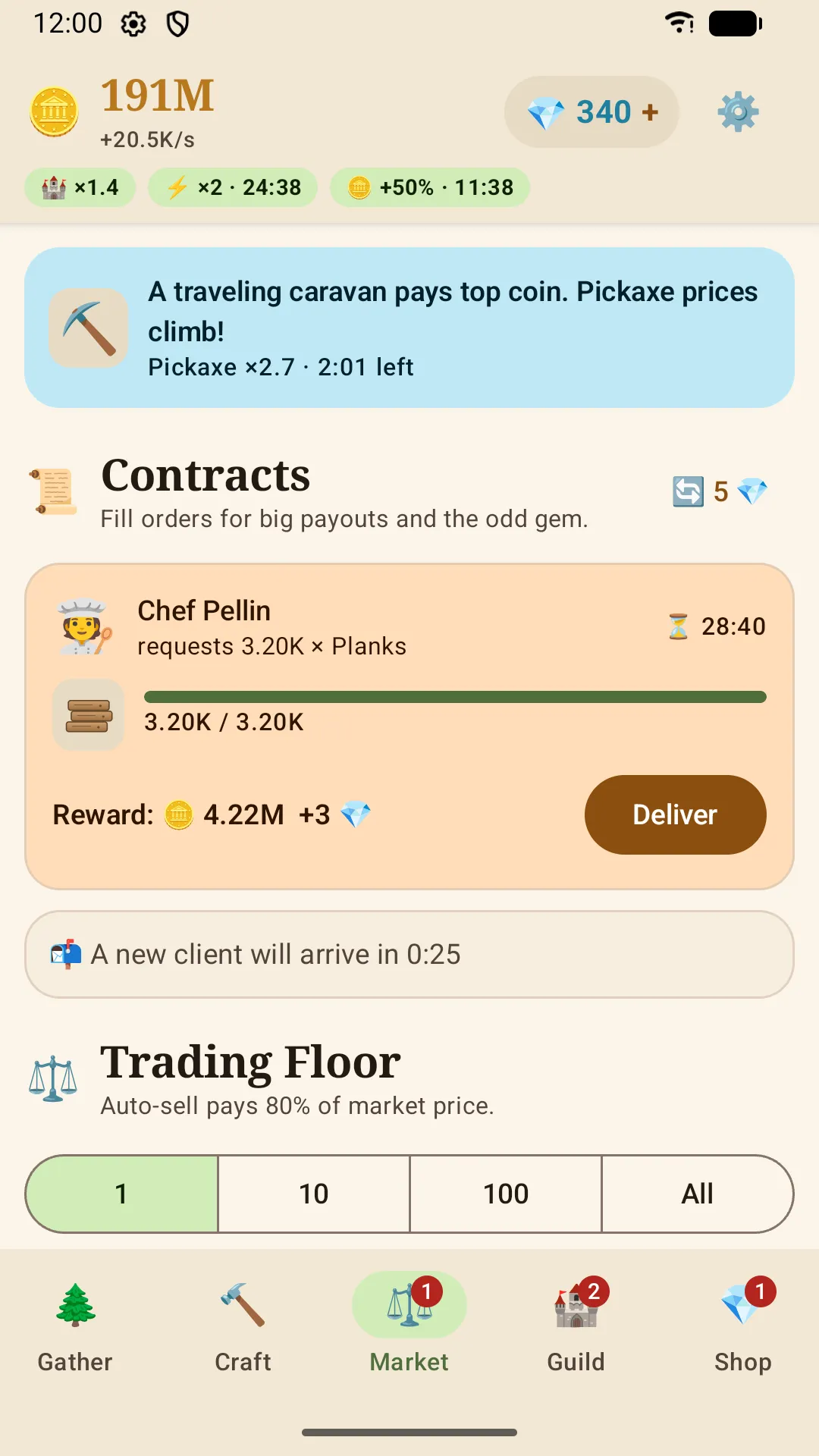 Hearth & Haggle screenshot: Market
